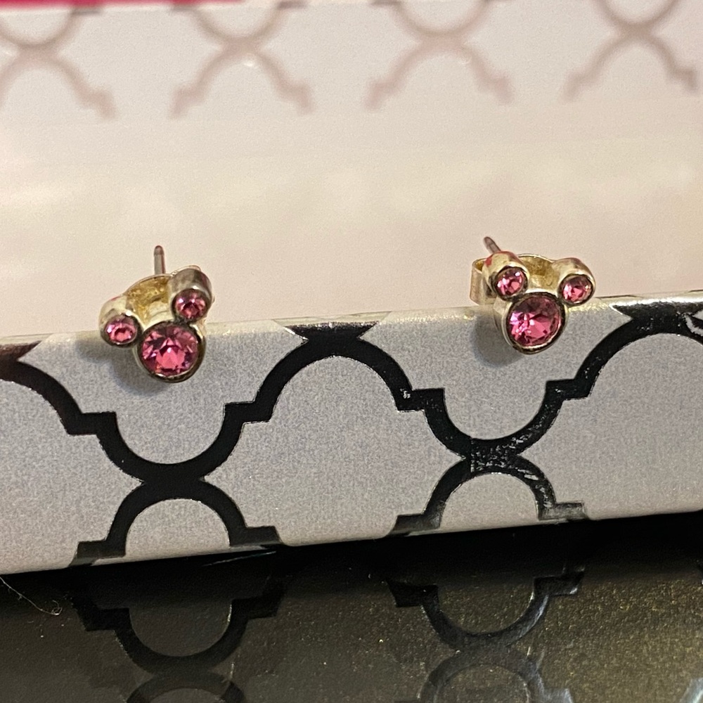 Pink Mickey Mouse Earrings